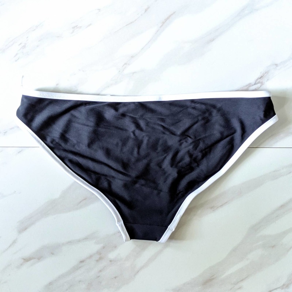 ATHLETA Clean Medium Bound Black and White Bikini Bottom Size Large - Picture 6 of 9